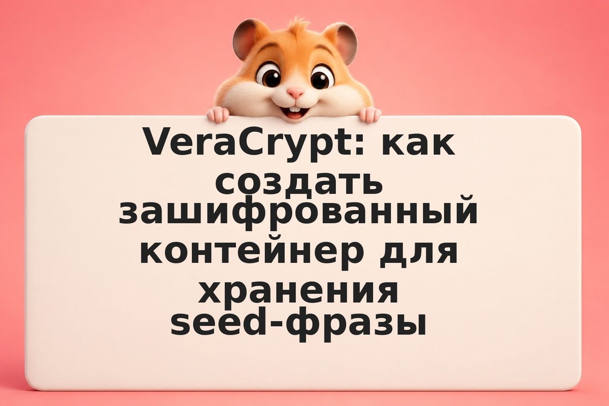 VeraCrypt: как создать зашифрованный контейнер для хранения seed-фразы