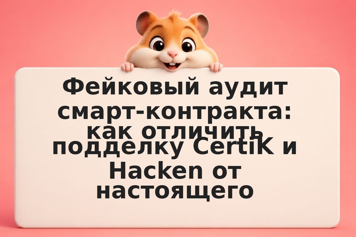 Фейковый аудит смарт-контракта: как отличить подделку CertiK и Hacken от настоящ