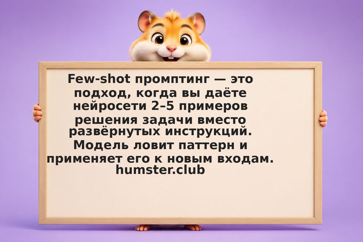 Few-shot примеры: метод обучения ИИ вместо инструкций