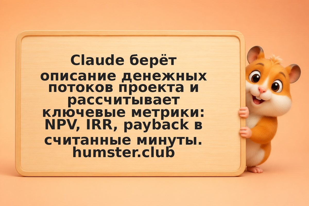 Как использовать Claude для расчёта NPV, IRR и payback инвестиционного проекта