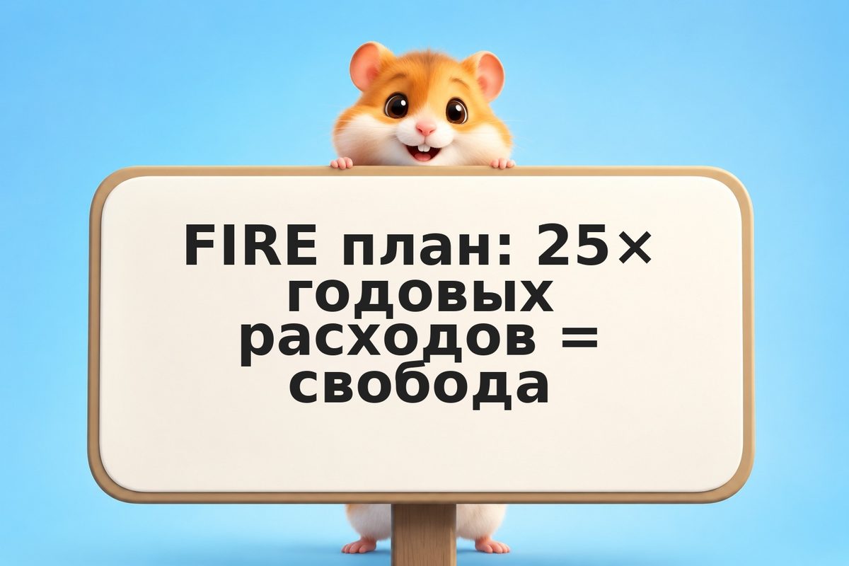 FIRE план: 25× годовых расходов = свобода