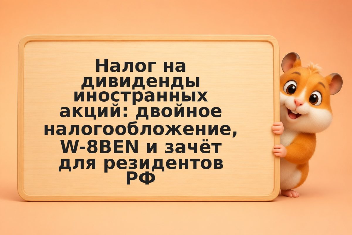 Налог на дивиденды иностранных акций: двойное налогообложение, W-8BEN и зачёт дл