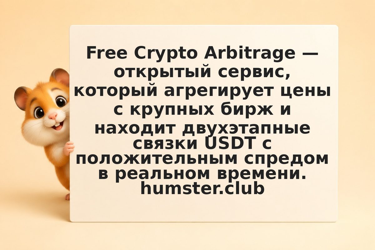 Free Crypto Arbitrage: бесплатный сканер двухэтапных P2P-связок