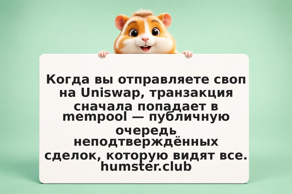 Front-running на DEX: как боты видят ваш swap в mempool и зарабатывают на нём