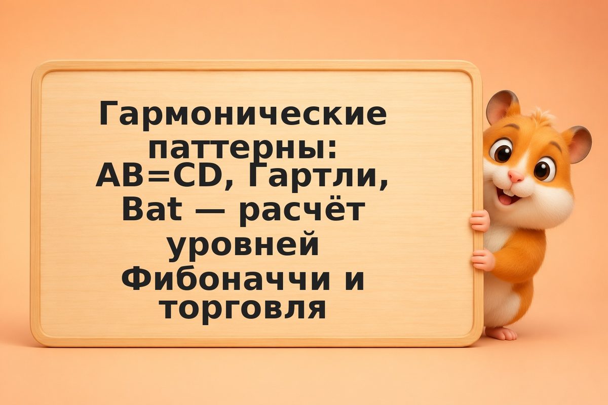 Гармонические паттерны: AB=CD, Гартли, Bat — расчёт уровней Фибоначчи и торговля