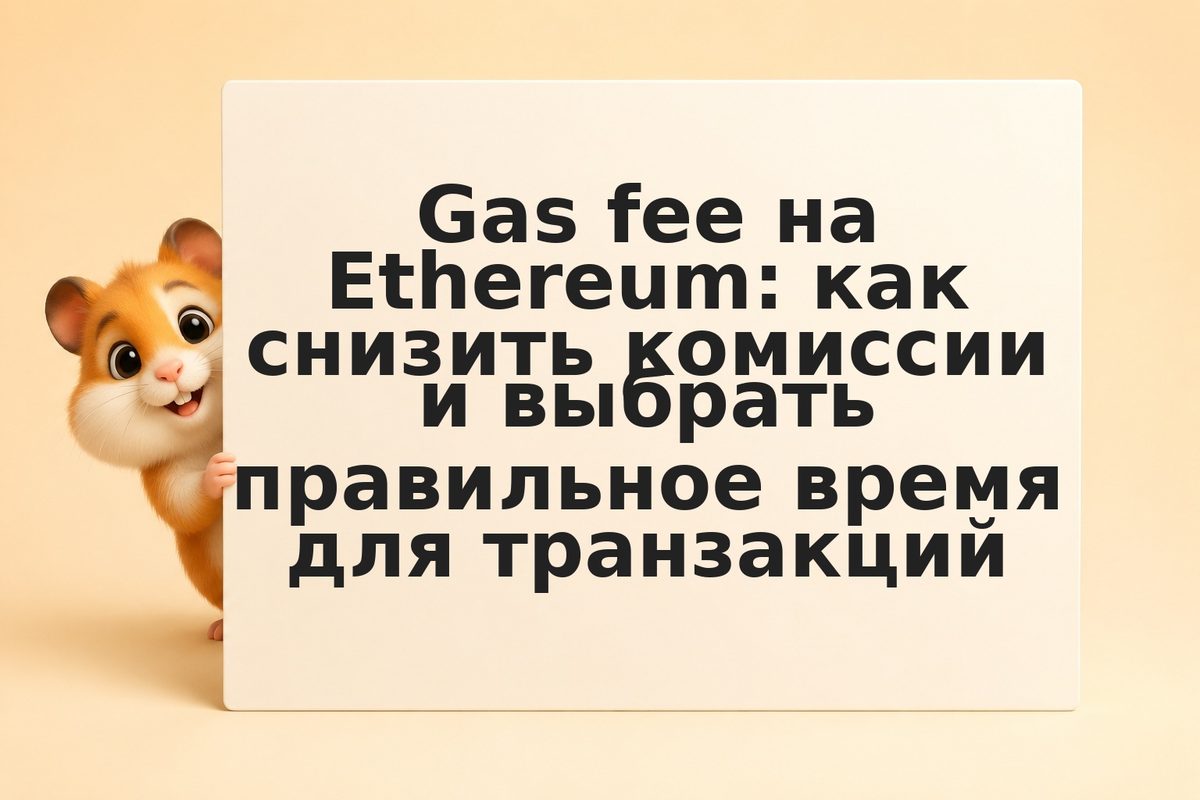 Gas fee на Ethereum: как снизить комиссии и выбрать правильное время для транзак