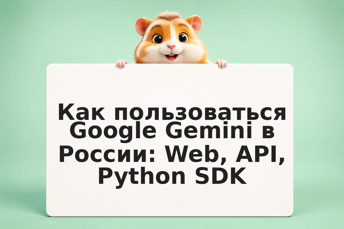 Как пользоваться Google Gemini в России: Web, API, Python SDK