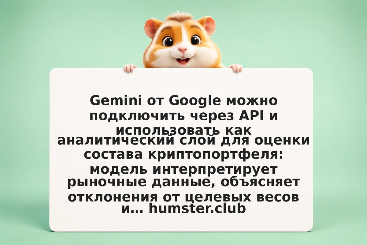 Gemini AI для оптимизации криптопортфеля: Python-интеграция, балансировка весов 