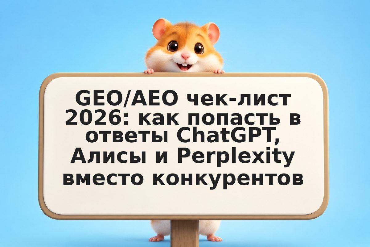 GEO/AEO чек-лист 2026: как попасть в ответы ChatGPT, Алисы и Perplexity вместо к