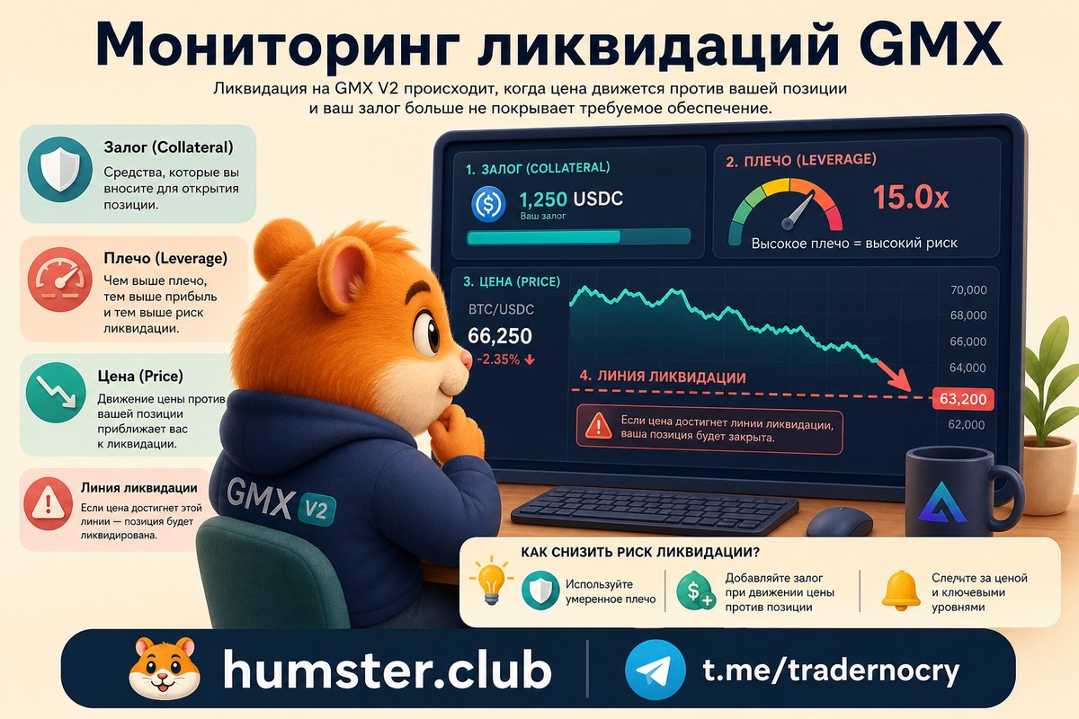 Мониторинг ликвидационного риска на GMX V2 в реальном времени