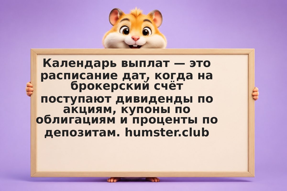 Графики выплат в портфеле 2026: когда приходят дивиденды, купоны и проценты