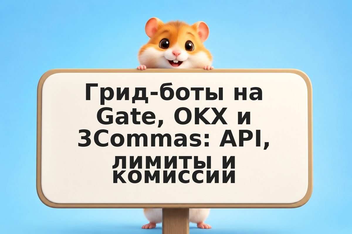 Грид-боты на Gate, OKX и 3Commas: API, лимиты и комиссии