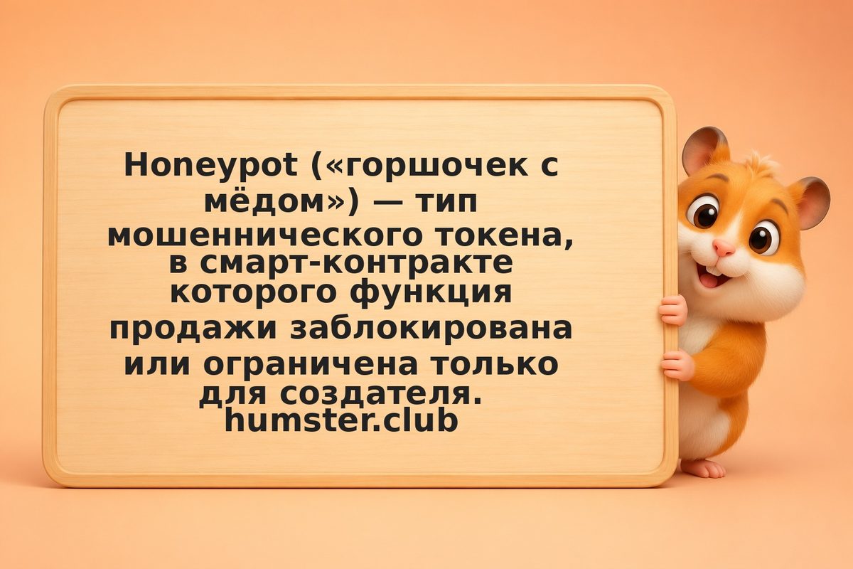 Honeypot токен: контракт разрешает купить, но запрещает продать