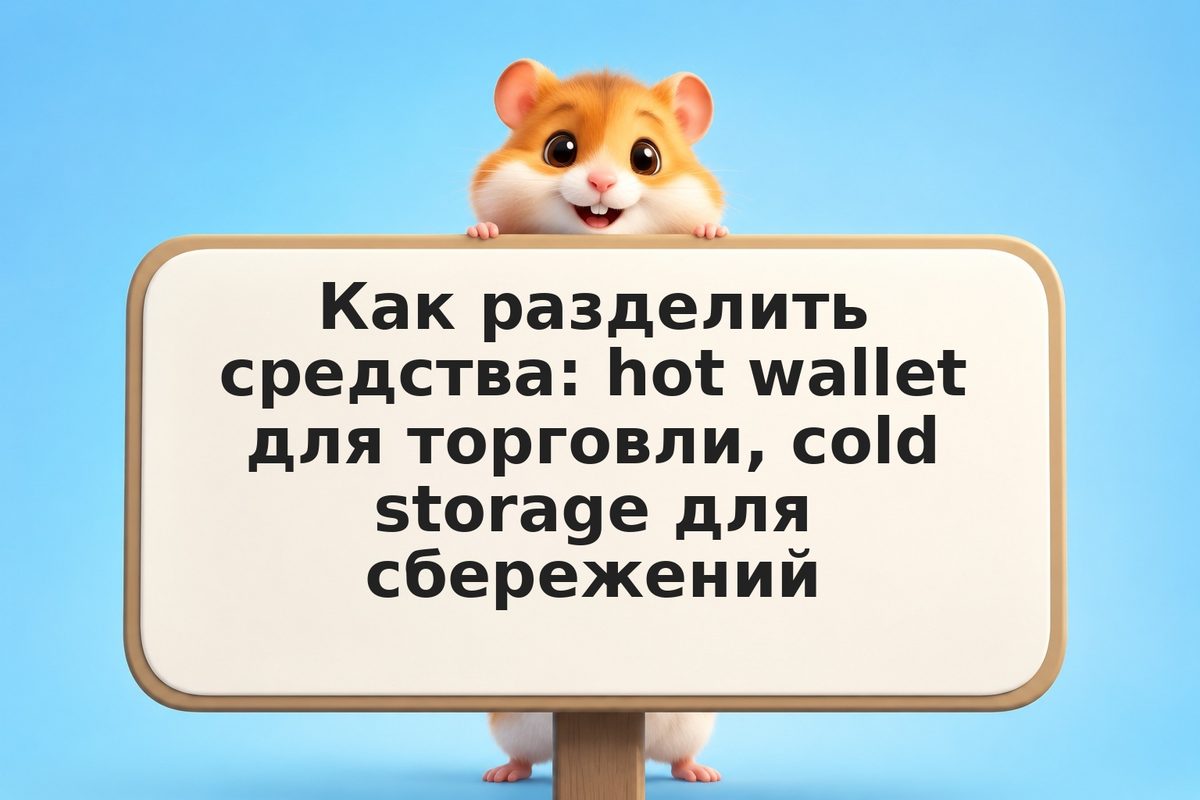 Как разделить средства: hot wallet для торговли, cold storage для сбережений