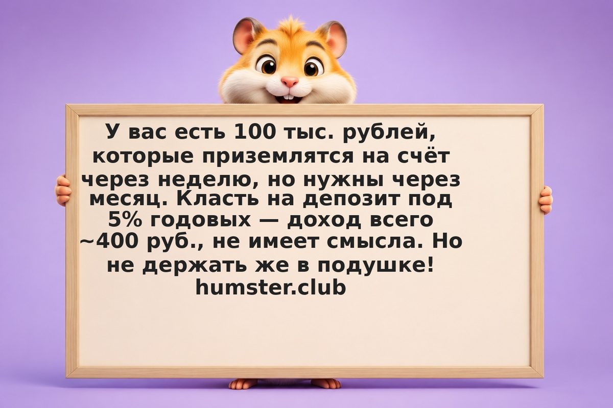 Свободные деньги: куда положить ненадолго