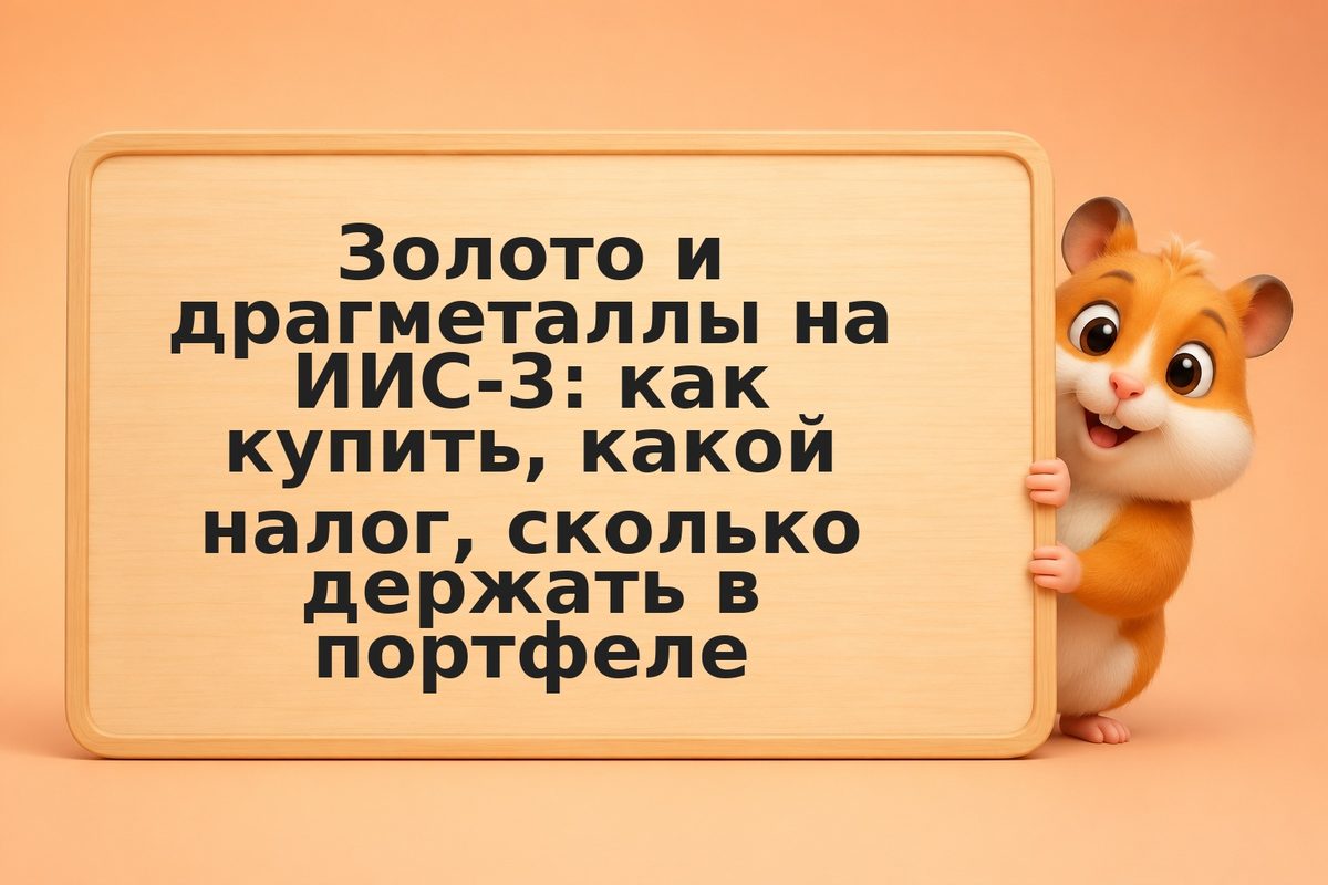 Золото и драгметаллы на ИИС-3: как купить, какой налог, сколько держать в портфе