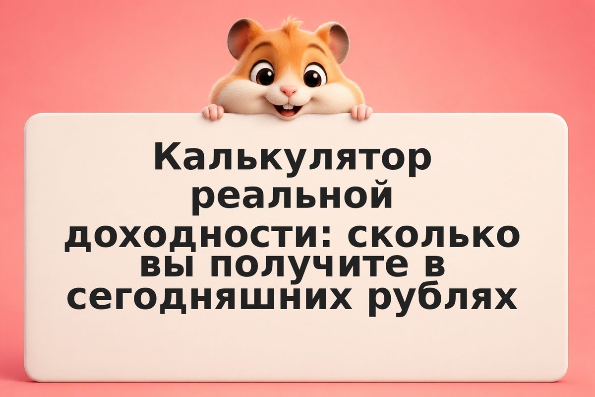 Калькулятор реальной доходности: сколько вы получите в сегодняшних рублях