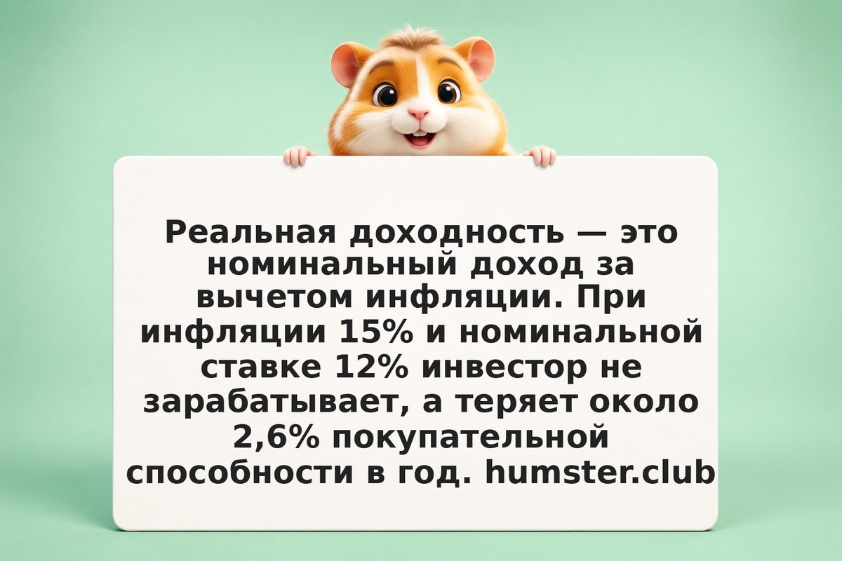 Реальная доходность при инфляции 15%: когда 12% годовых — это убыток