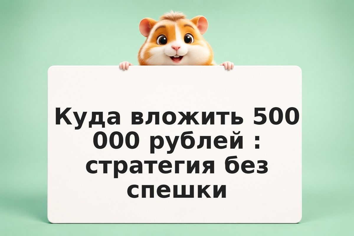 Куда вложить 500 000 рублей: стратегия без спешки