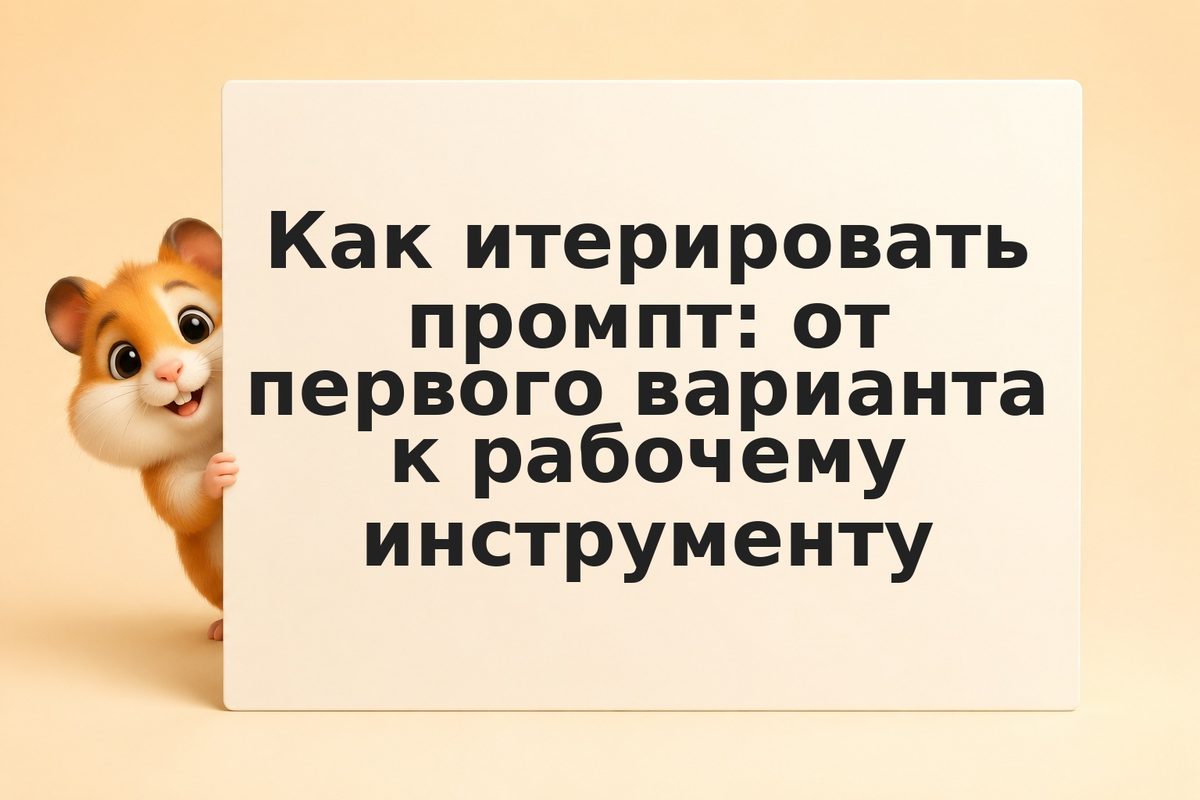 Как итерировать промпт: от первого варианта к рабочему инструменту