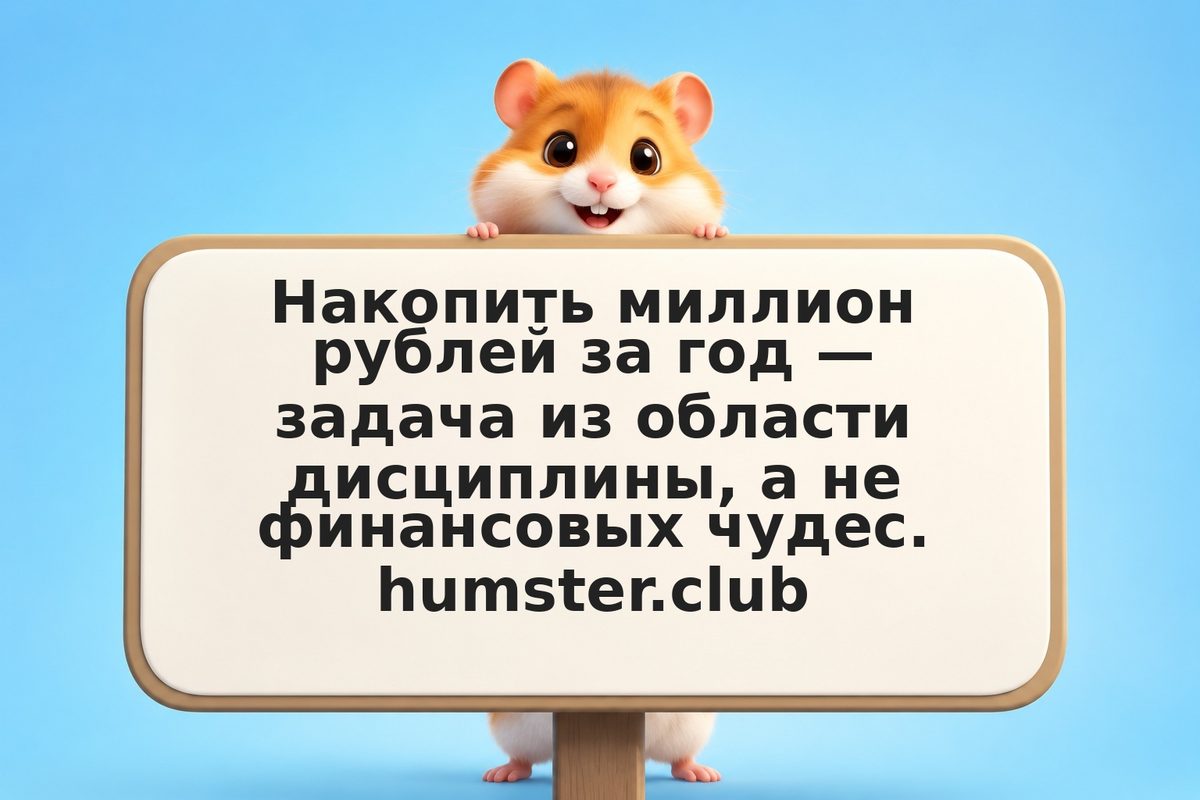Реально ли накопить миллион за год