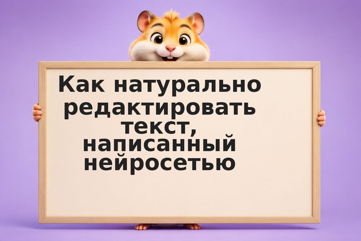 Как натурально редактировать текст, написанный нейросетью