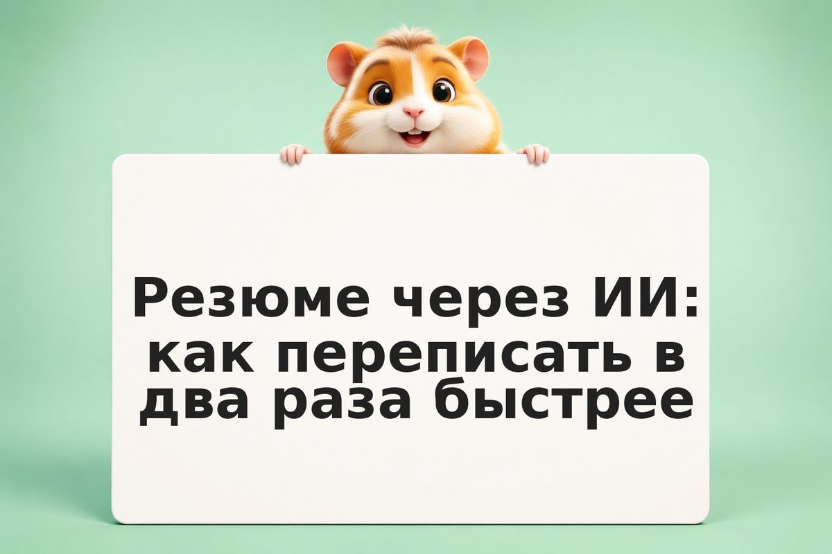 Резюме через ИИ: как переписать в два раза быстрее