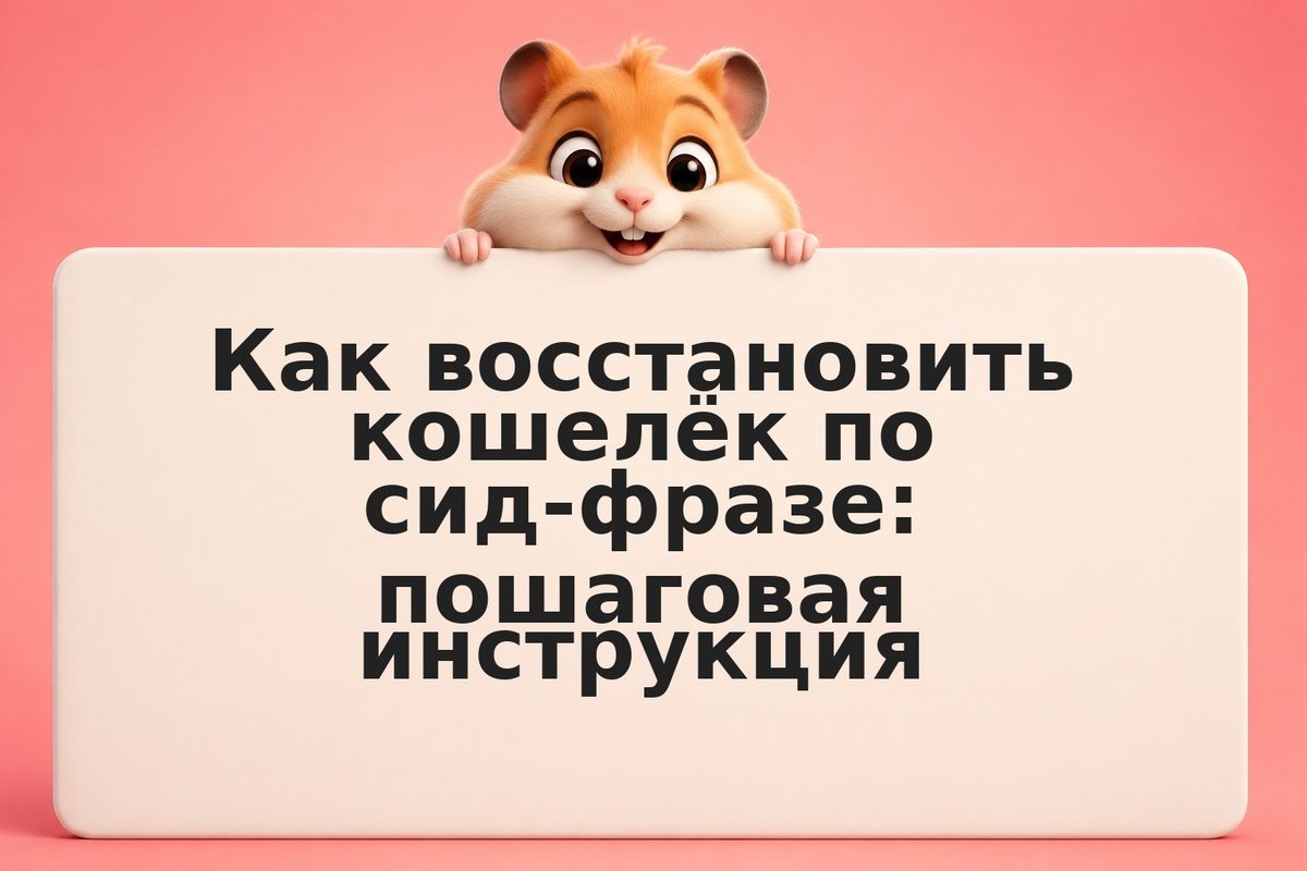 Как восстановить кошелёк по сид-фразе: пошаговая инструкция