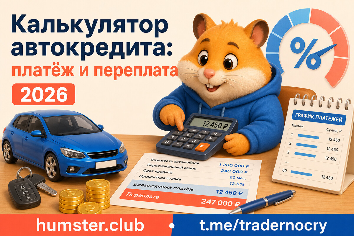 Калькулятор автокредита: как рассчитать платёж и переплату в 2026 году