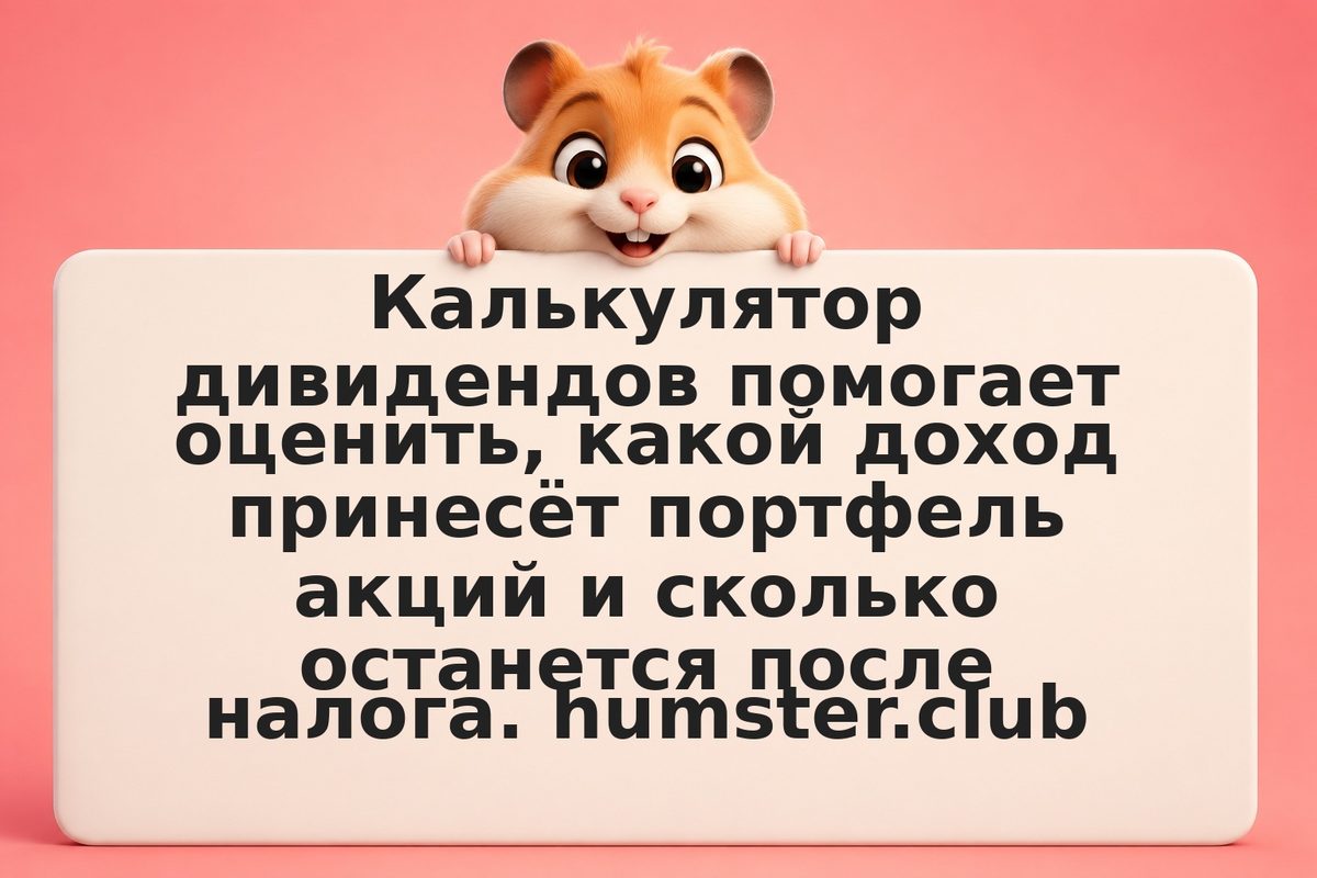 Калькулятор дивидендов: как рассчитать доход от портфеля акций в 2026 году