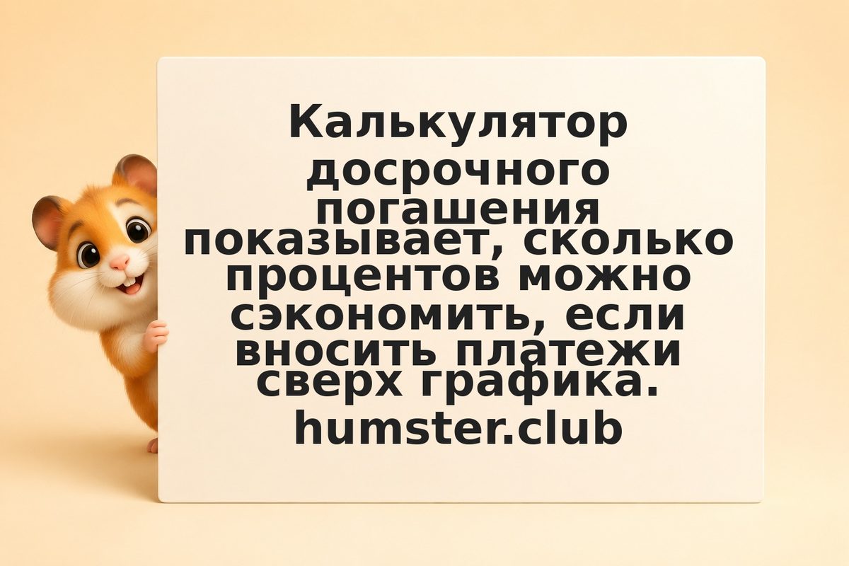 Калькулятор досрочного погашения: как сэкономить на процентах по кредиту