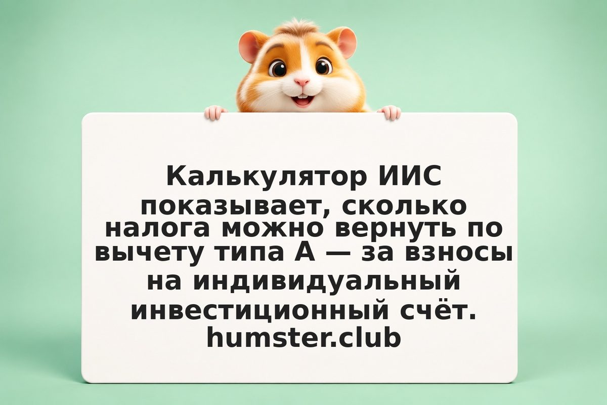 Калькулятор ИИС: как рассчитать налоговый вычет типа А в 2026 году