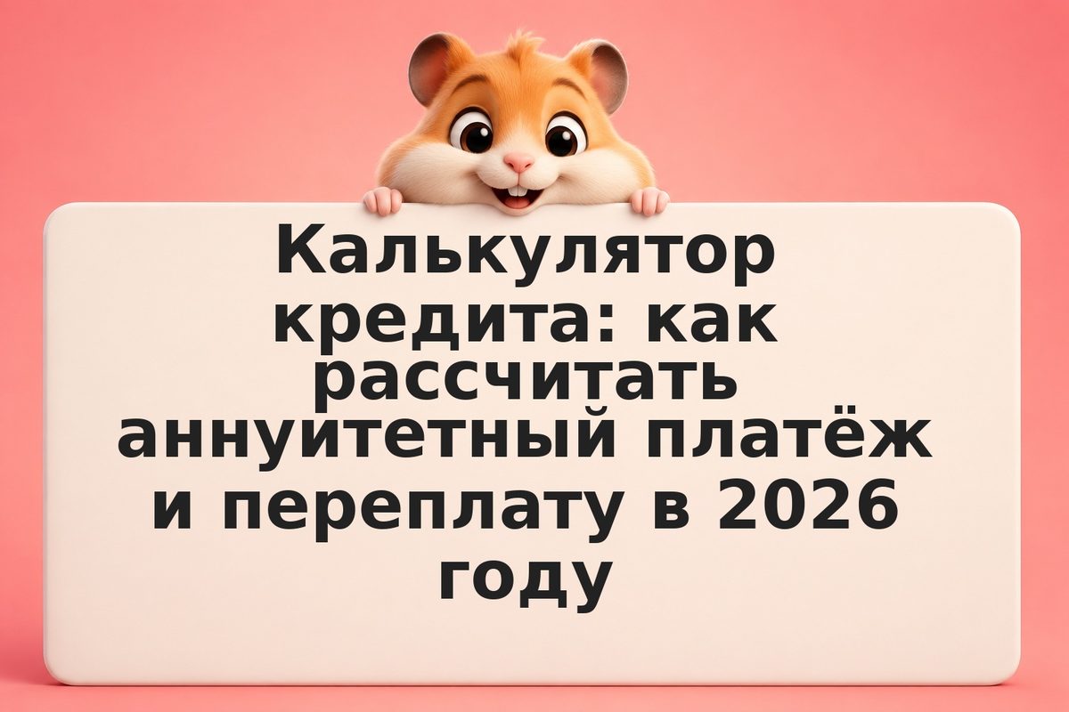 Калькулятор кредита: как рассчитать аннуитетный платёж и переплату в 2026 году