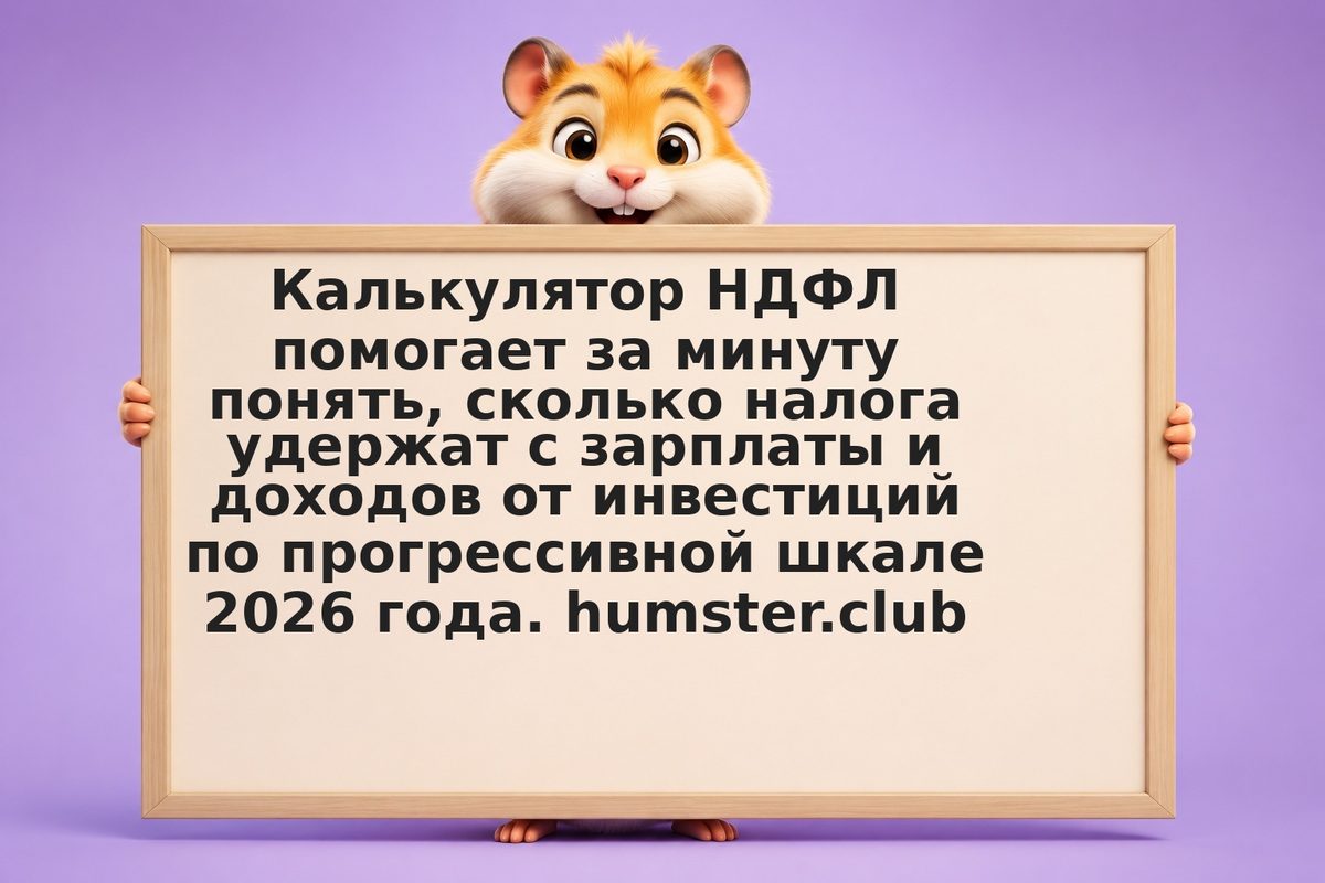 Калькулятор НДФЛ 2026: как рассчитать налог с зарплаты и доходов инвестора