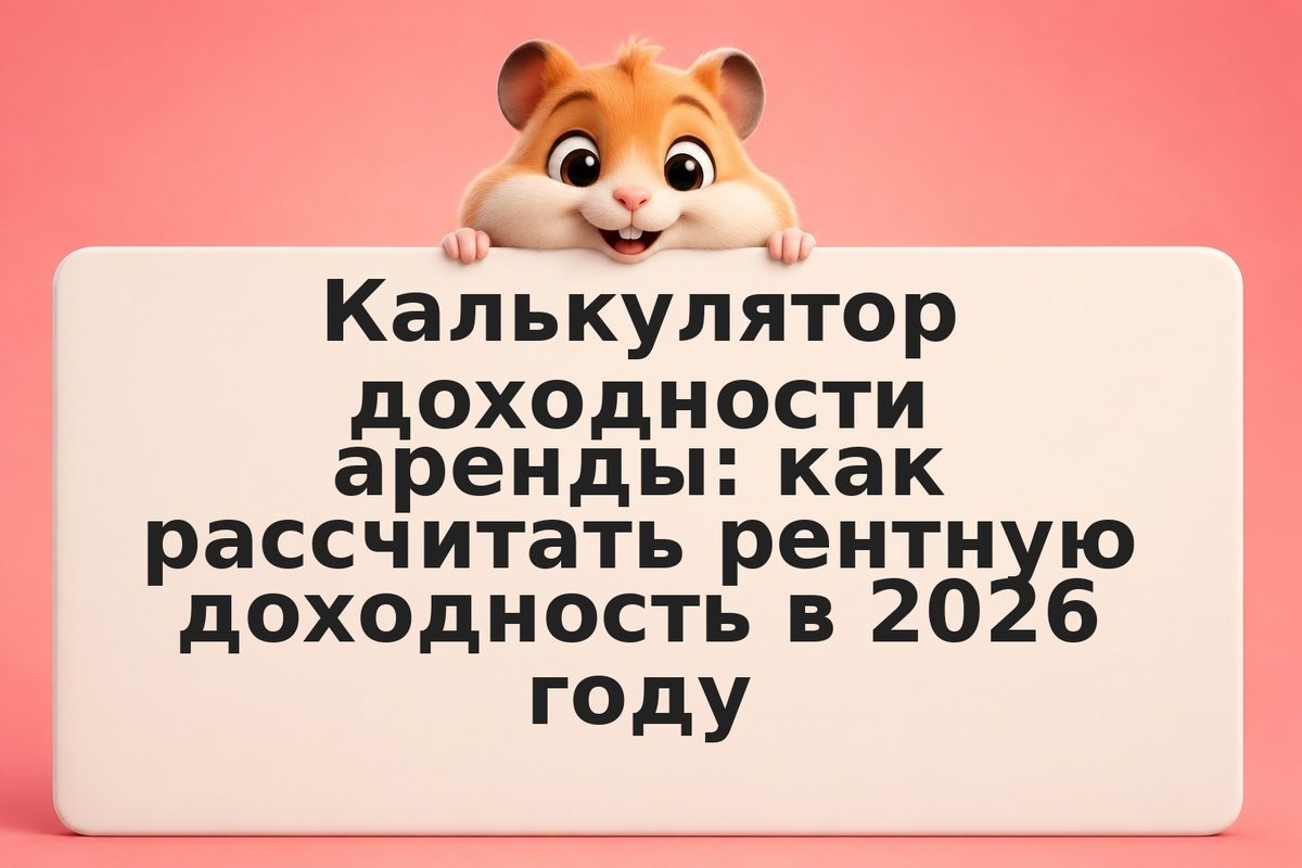 Калькулятор доходности аренды: как рассчитать рентную доходность в 2026 году