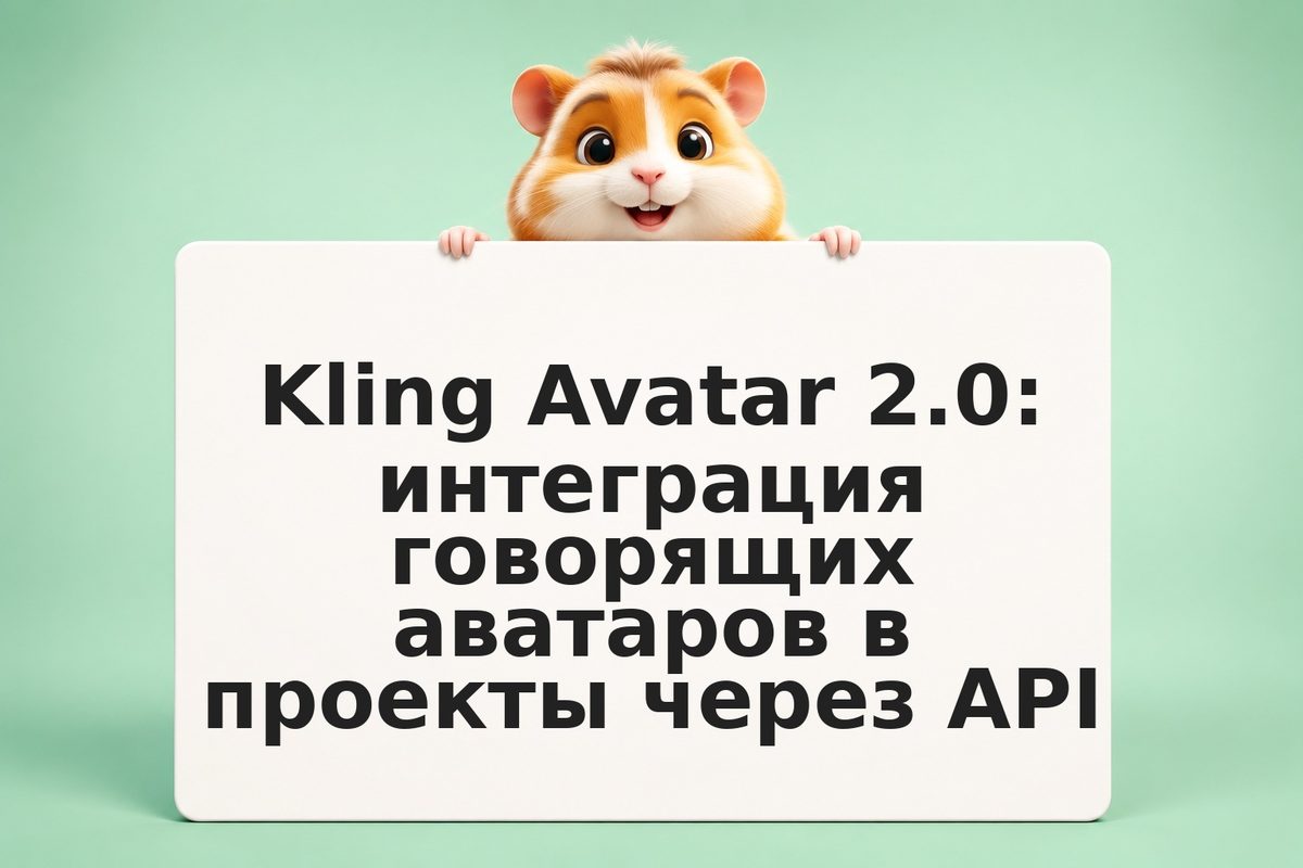 Kling Avatar 2.0: интеграция говорящих аватаров в проекты через API