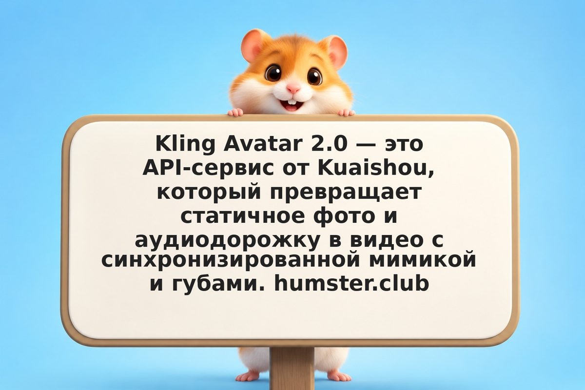 Kling Avatar 2.0: интеграция говорящих аватаров в проекты через API
