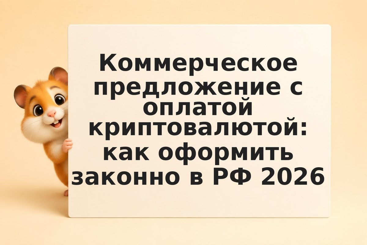 Коммерческое предложение с оплатой криптовалютой: как оформить законно в РФ 2026