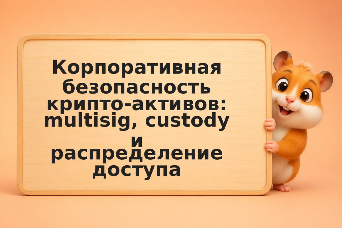 Корпоративная безопасность крипто-активов: multisig, custody и распределение дос