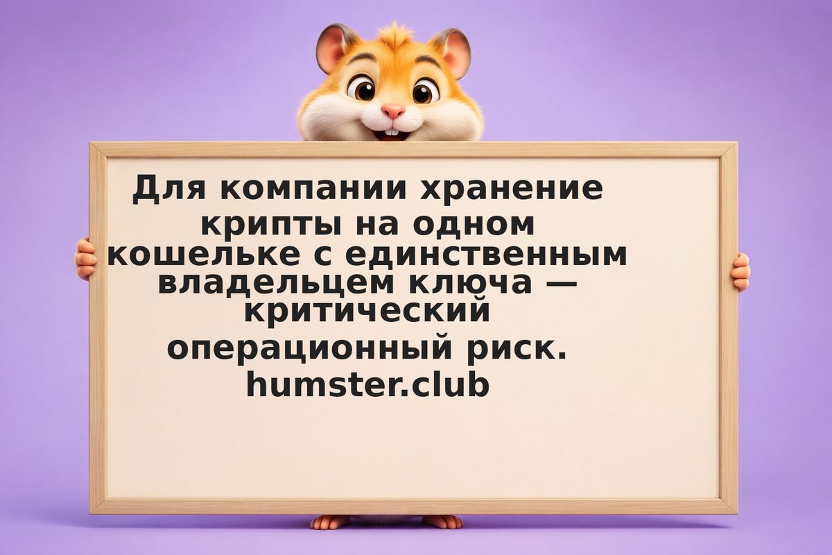 Корпоративная безопасность крипто-активов: multisig, custody и распределение дос