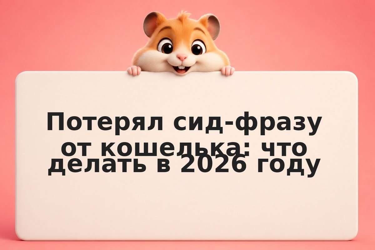 Потерял сид-фразу от кошелька: что делать в 2026 году