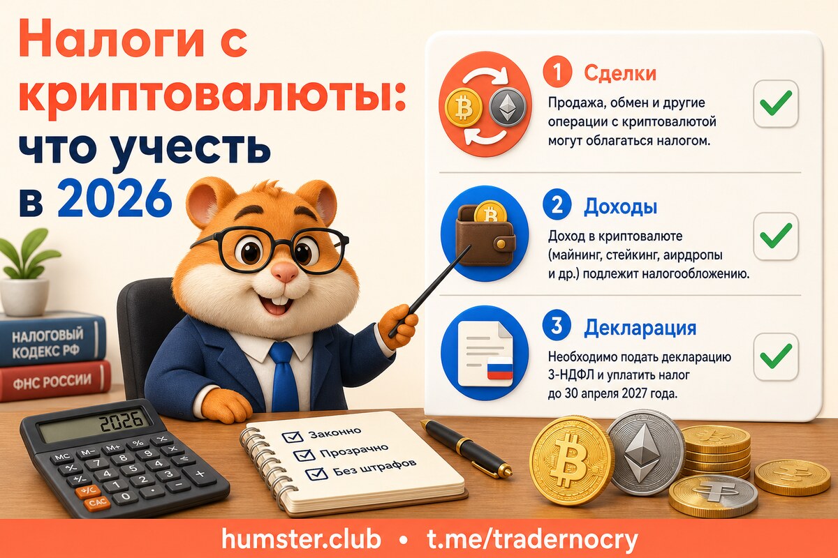 Налоги на криптовалюту в России 2026: полный гайд от покупки до продажи
