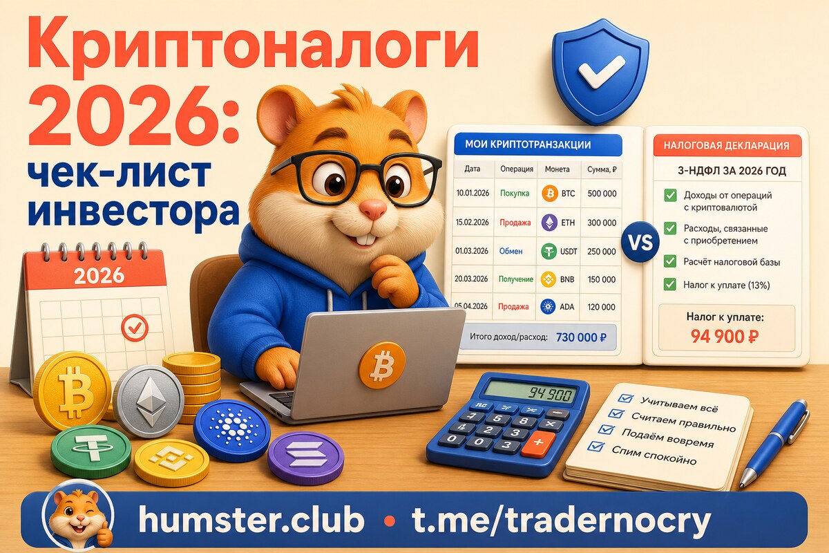 Налоги на криптовалюту в России 2026: полный гайд от покупки до продажи