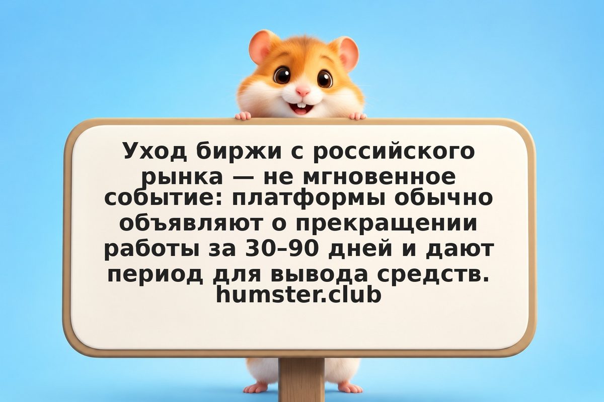 Что делать с криптой, если биржа уходит с рынка РФ