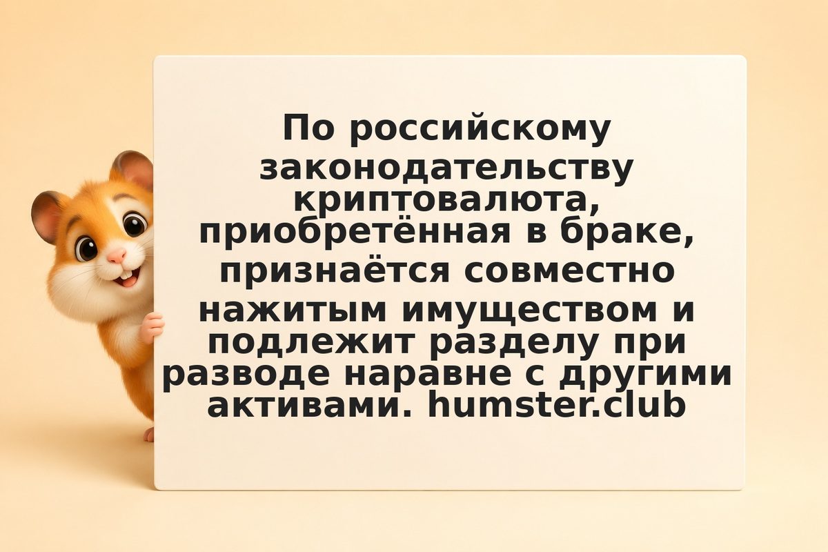 Как делится криптовалюта при разводе в России в 2026 году