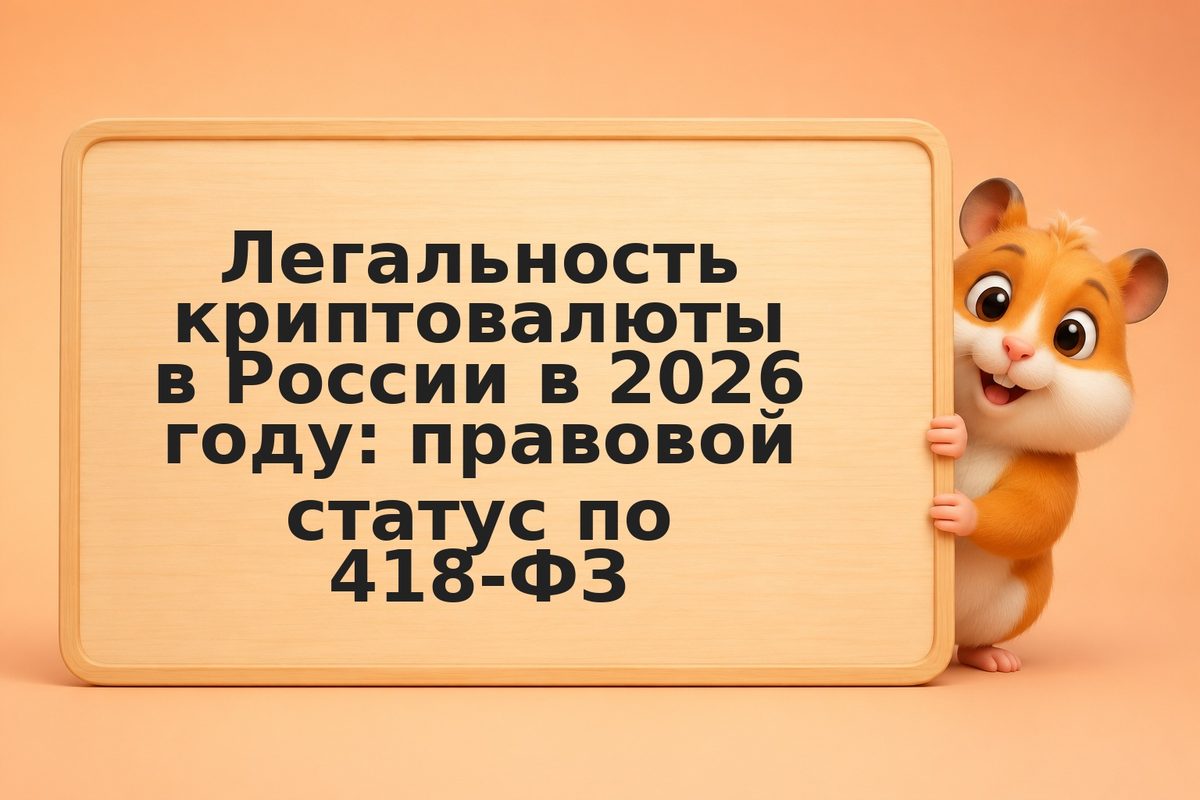Легальность криптовалюты в России в 2026 году: правовой статус по 418-ФЗ
