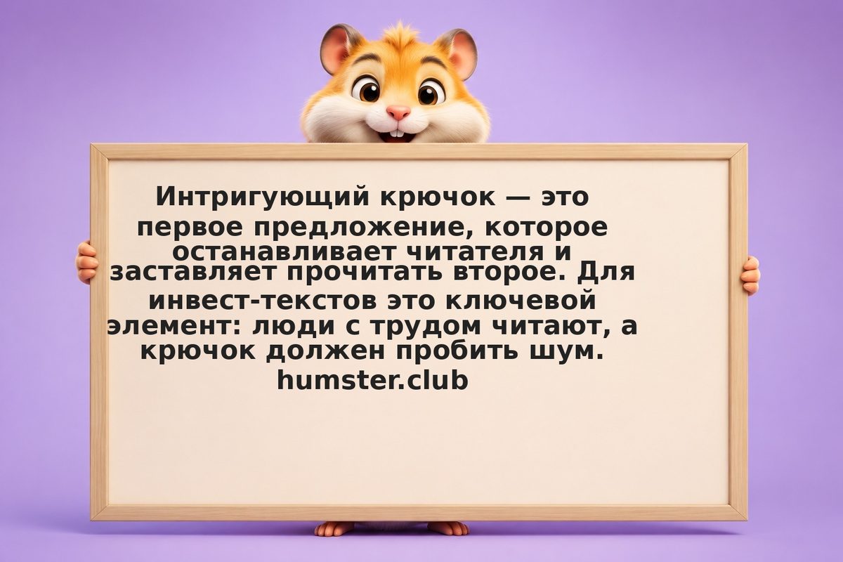 Как написать интригующий крючок: техники для инвест-текстов