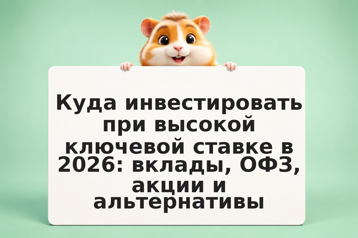 Куда инвестировать при высокой ключевой ставке в 2026: вклады, ОФЗ, акции и альт