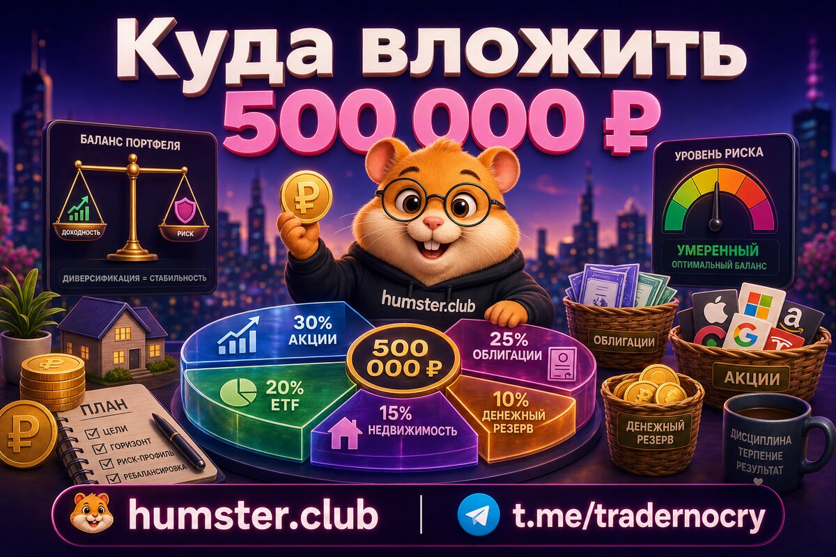Куда вложить 500 000 рублей в 2026