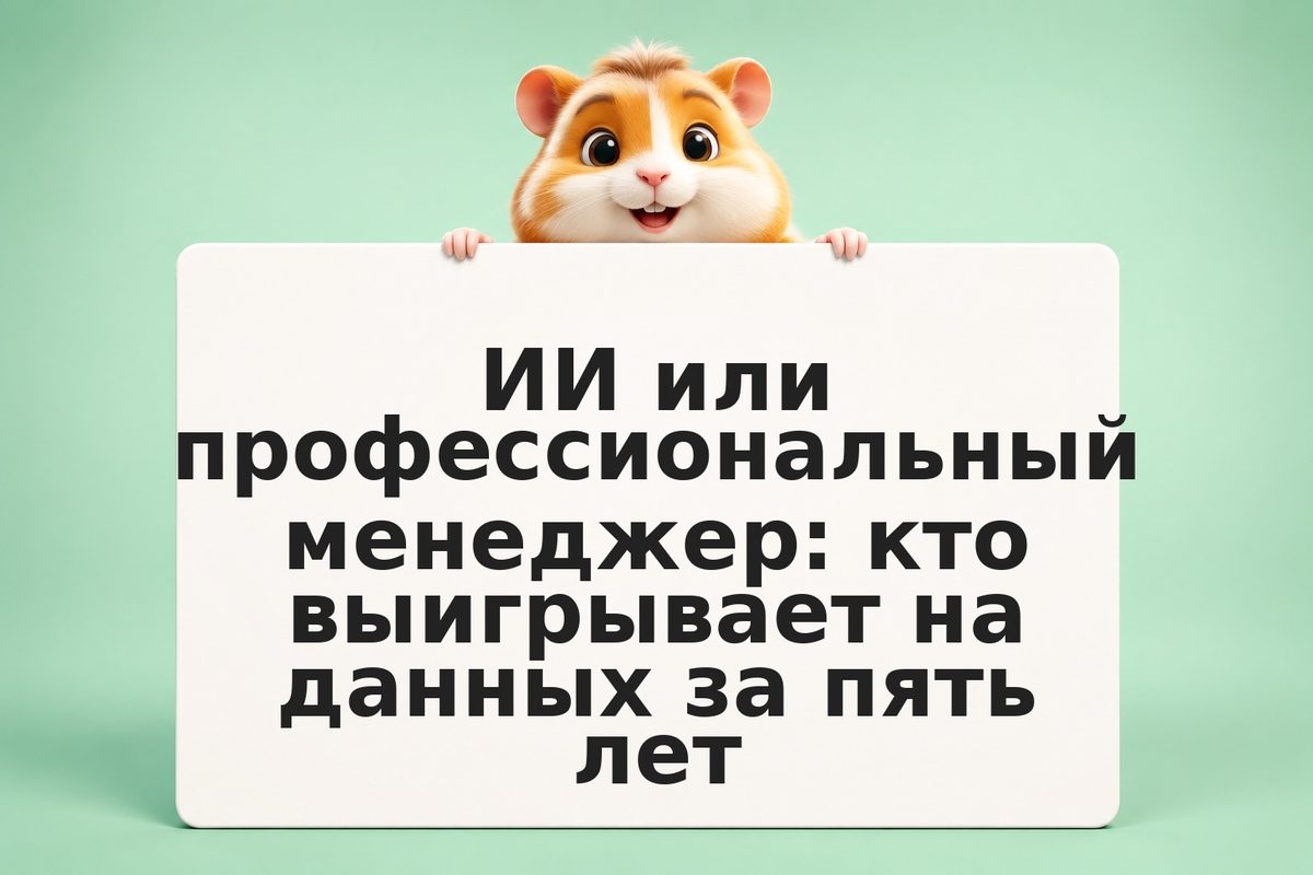 ИИ или профессиональный менеджер: кто выигрывает на данных за пять лет